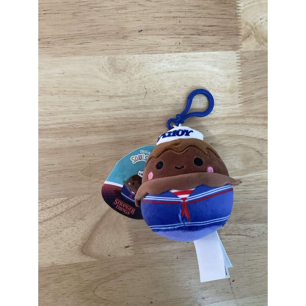 New Squishmallows Stranger‎ Things 4" Clip-On Ahoy Chocolate Pudding Jazwares